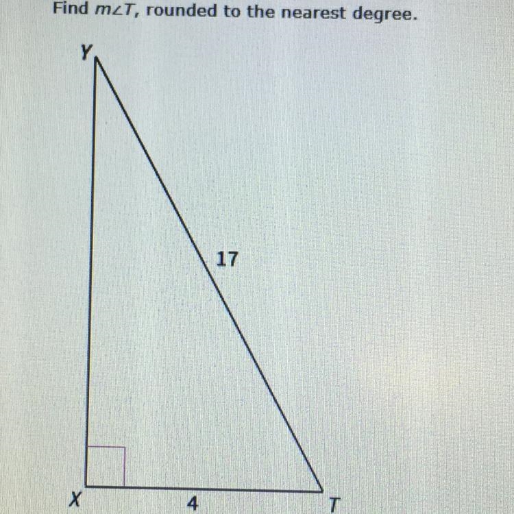 Find m angle T, rounded to the nearest degree-example-1