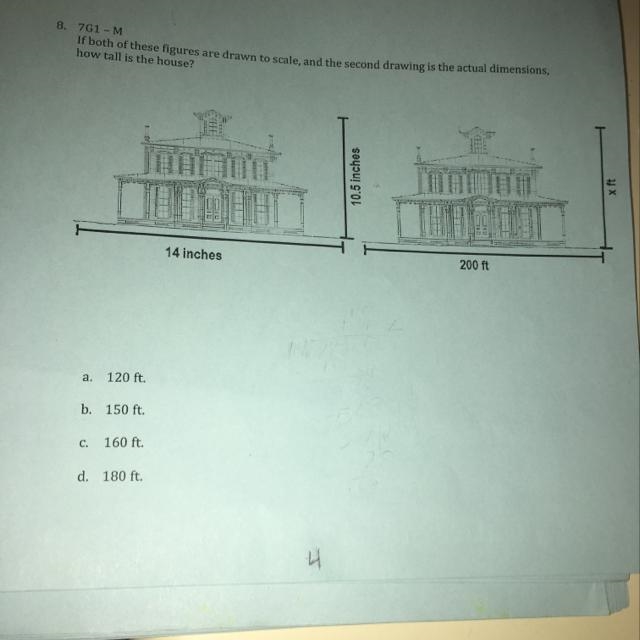 If both of these figures are drawn to scale, and the second drawing is the actual-example-1