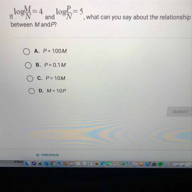 What can you say about the relationship between M and P? Which letter is the correct-example-1