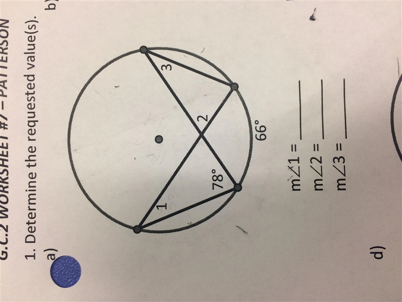 Find the missing angle measures-example-1