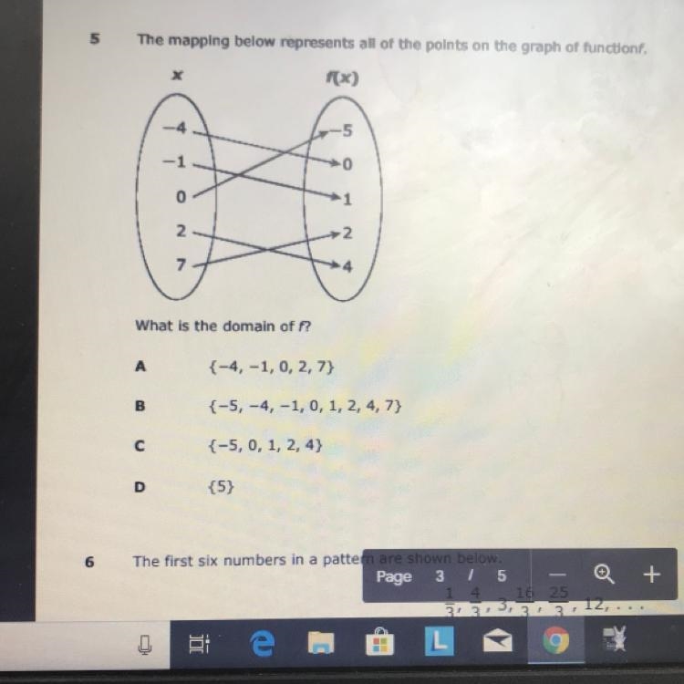 5. The mapping below represents all of the points on the graph of functionf. What-example-1