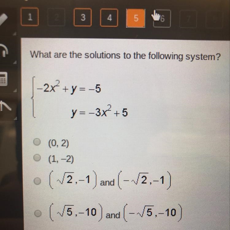 What is the solution to the following system-example-1