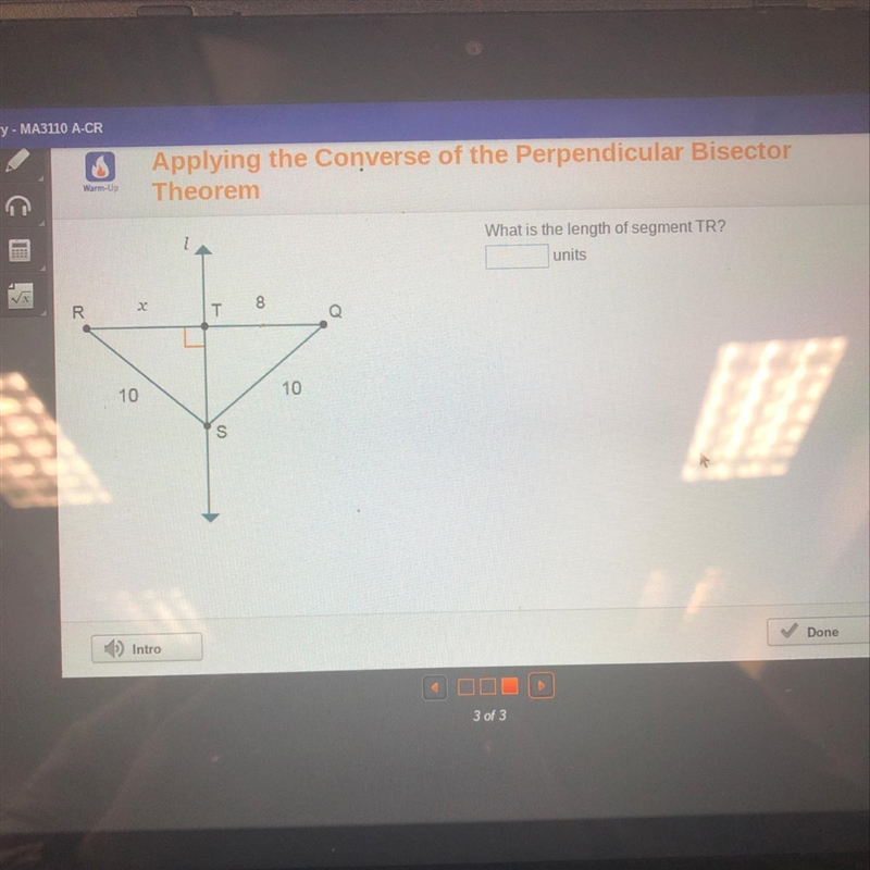 What is the length of segment TR? _______ units-example-1