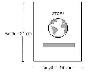 Clara created the poster shown below: A rectangle is shown. The length of the rectangle-example-1