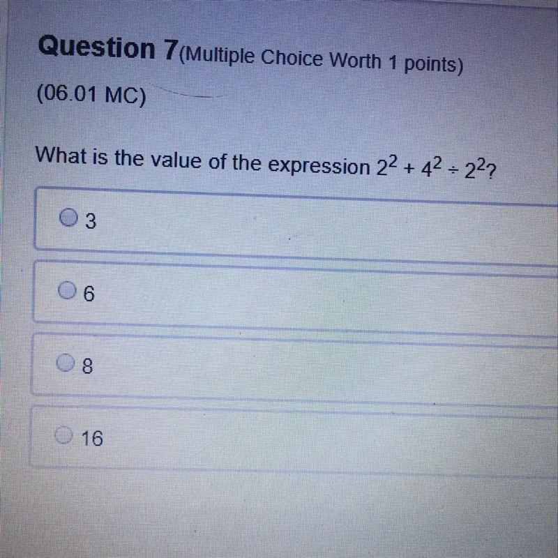 What is the value of the expression 2^2+4^2 divided by 2^2-example-1