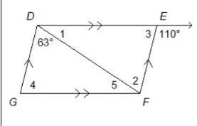 Fins the measure of each of the numbered angles.-example-1