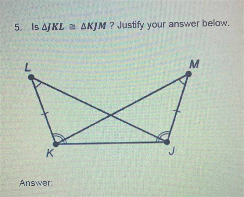 HELP! Decide weather there is enough information to prove the following triangles-example-1