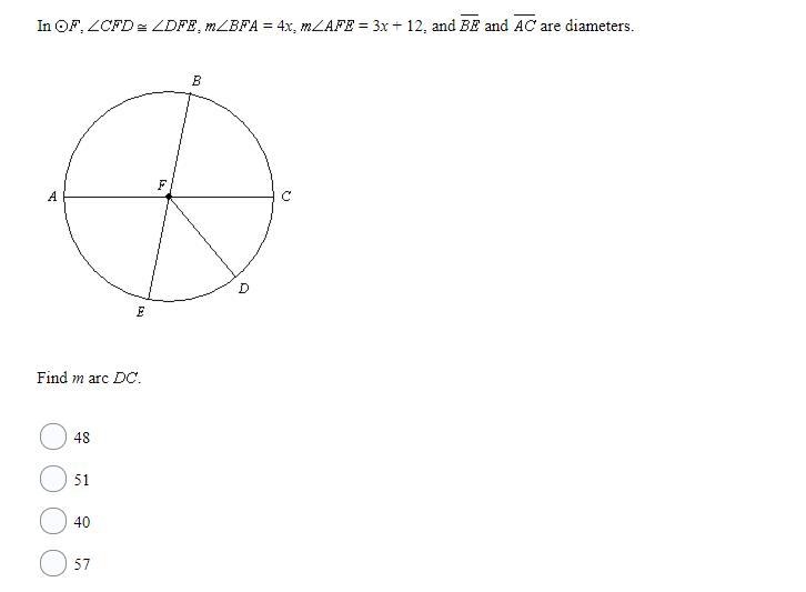 10 POINTS Find m arc DC-example-1