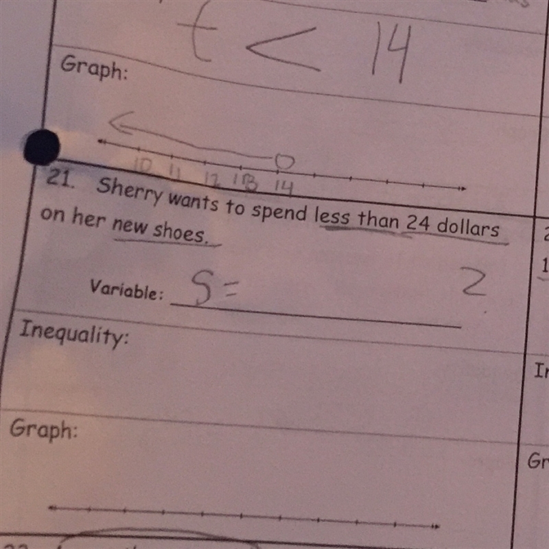 Sherry wants to spend less than 24 dollars on her new shoes. 6th grade math-example-1