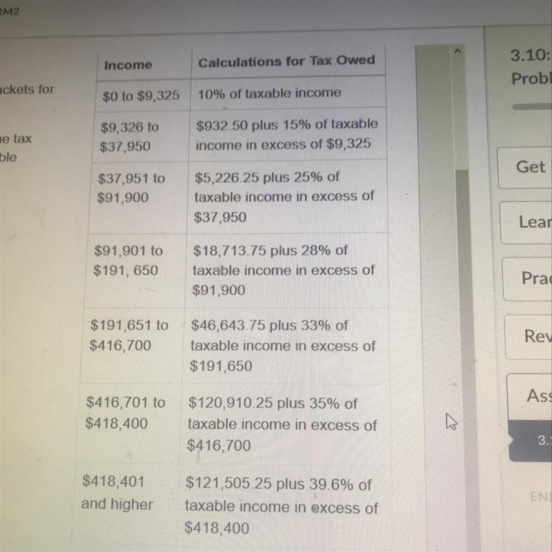 This table shows the federal tax brackets for single filing status in 2017. In 2017, what-example-1