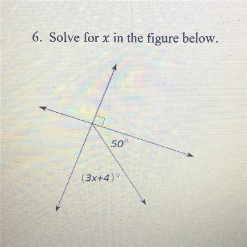 6. Solve for x in the figure below.-example-1