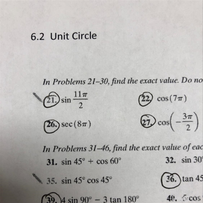 Find the exact value-example-1