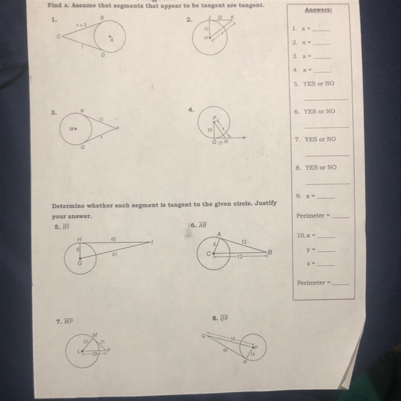 10.5 Tangents. Hw 20-example-1