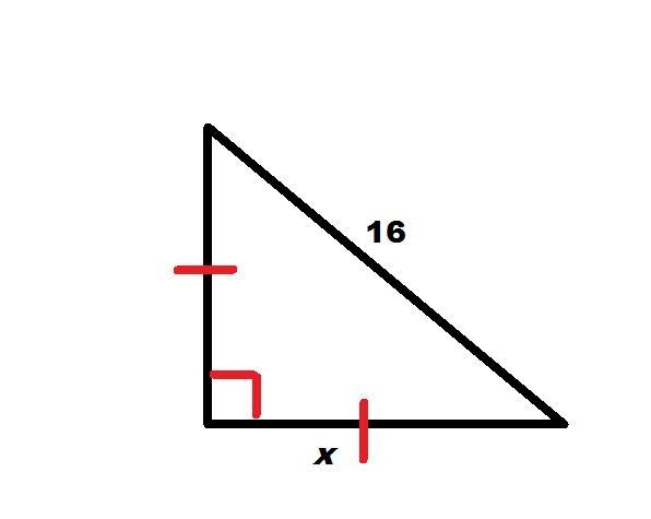 Find the length of each leg. Leave an answer in simplest radical form.-example-1