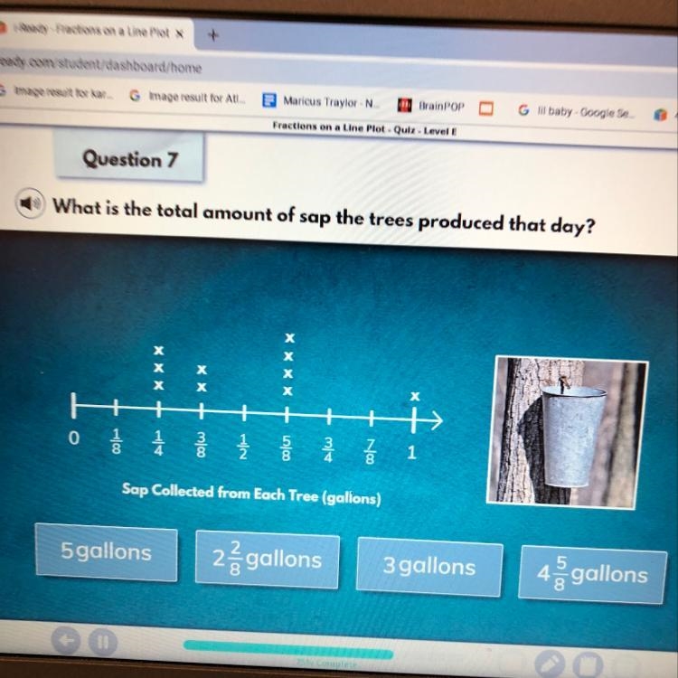 What is the total amount of sap the trees produced that day-example-1