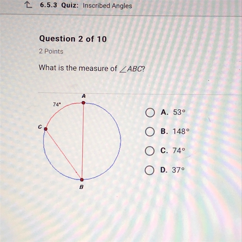 What is the measure of ABC?-example-1