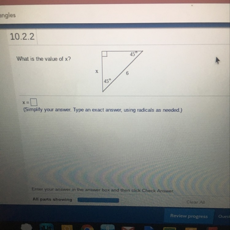 Please show me how you find x and determine what x is Thank you I appreciate it :)-example-1