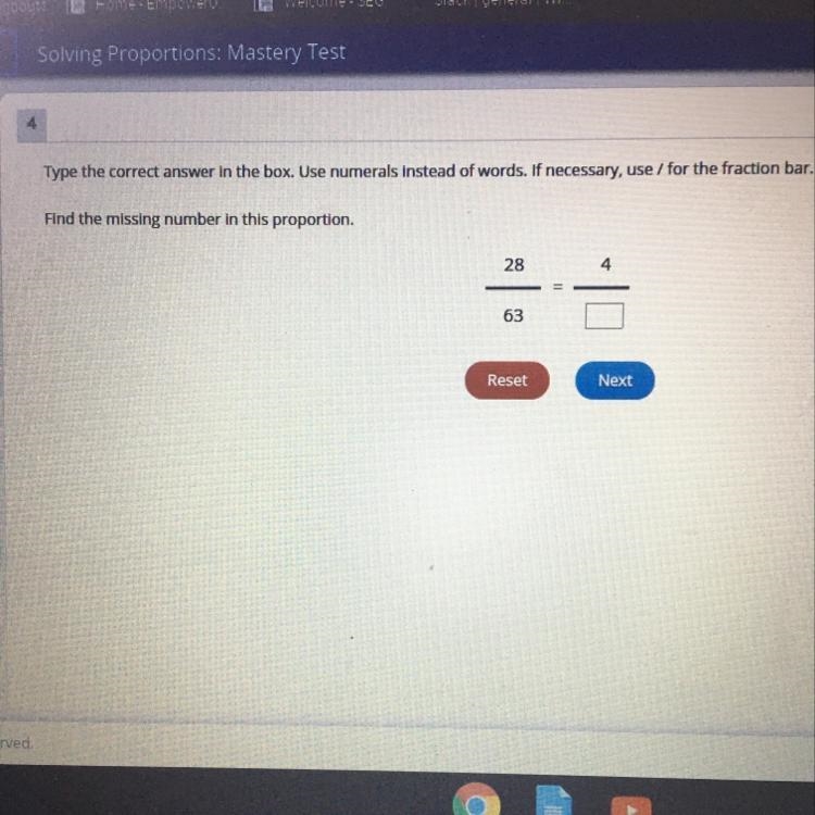 Find the missing number in this proportions-example-1