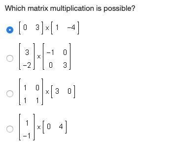 Which matrix multiplication is possible?-example-1