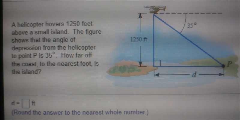 How many feet is the value of d?-example-1