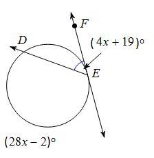 NEED HELP NOW! Solve for x. A. 7 B. 1 C. 9 D. 12-example-1