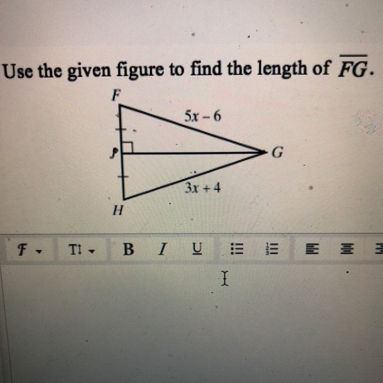 Use the given figure to find the length of FG-example-1