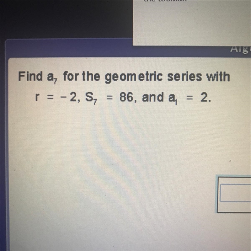 Stuck on geometric series question (in picture)-example-1