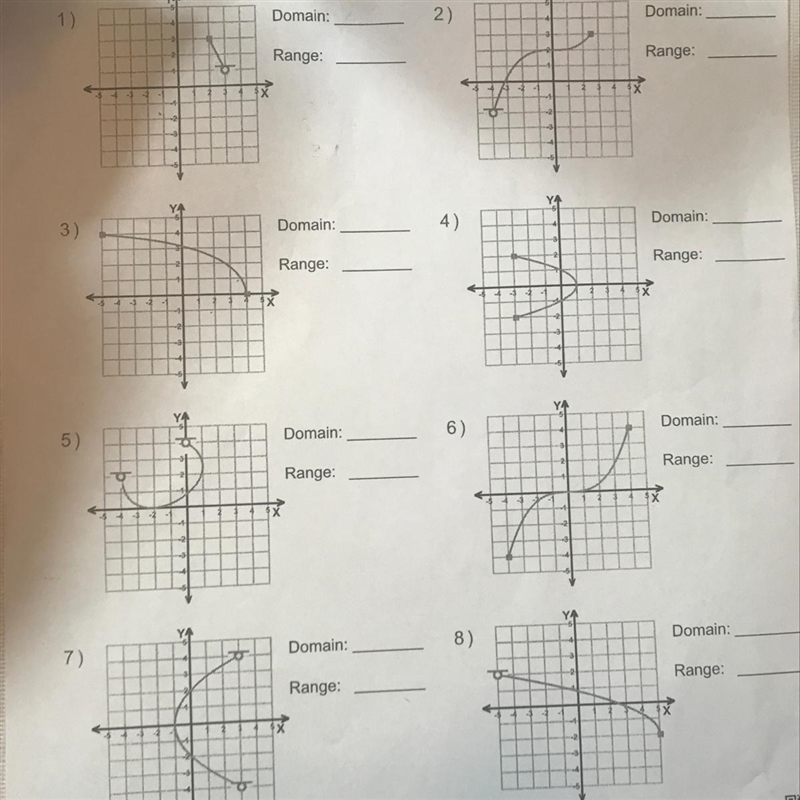 Answers? domain and range of graphs-example-1