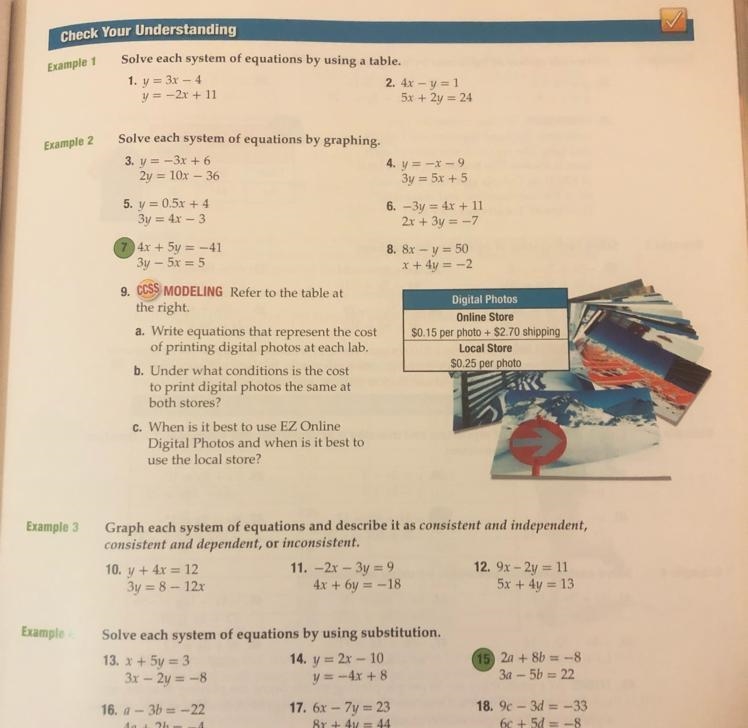 ‼️‼️solve each system of equations by graphing. describe as consistent, independent-example-1