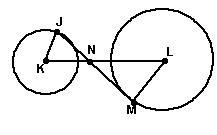 30 POINTS AVAILABLE For circle K and circle L, Segment J M is a common internal tangent-example-1