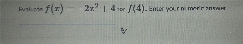 Evaluate the equation the you in the picture up above. Evaluate f(x) =-example-1