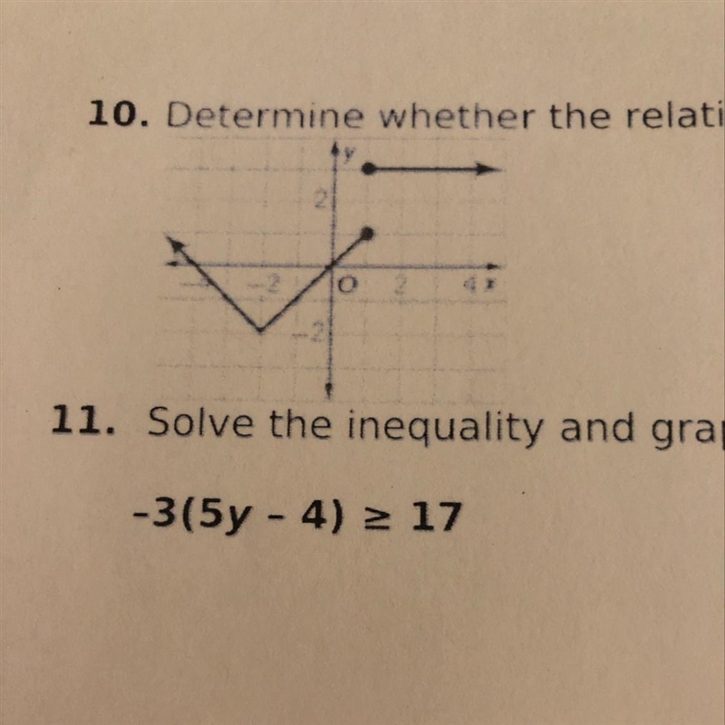 Solve the inequality and graph the solution on a number line-example-1