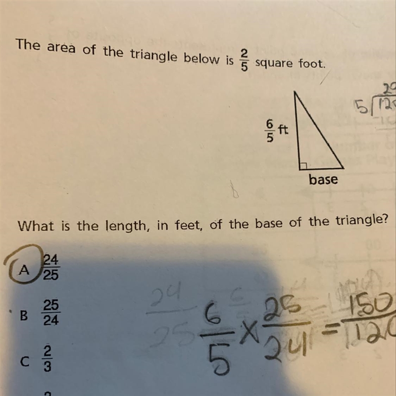 What is the length in feet of the base of the triangle?-example-1