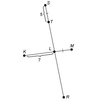 PLEASE ANSWER QUICK 15 POINTS!!!!!!!!! Which statement is true if LT=7? KM=SR KM=LS-example-1