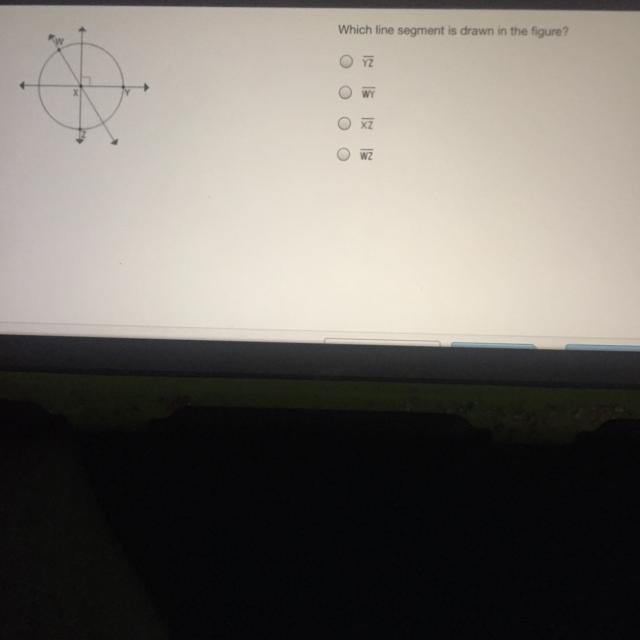 Which line segment is drawn in the figure?-example-1