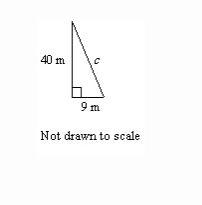 In the given right triangle, find the missing length. 42 m 41 m 40 m 43 m-example-1