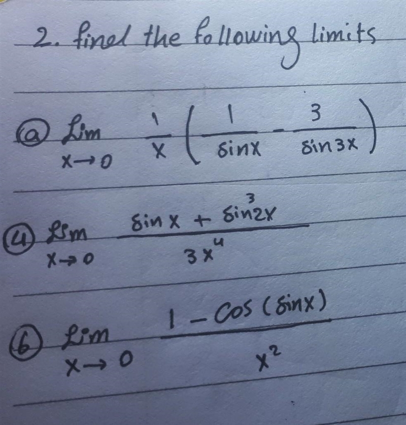 Please someone help me and solve this questions for me and find following limits ​-example-1