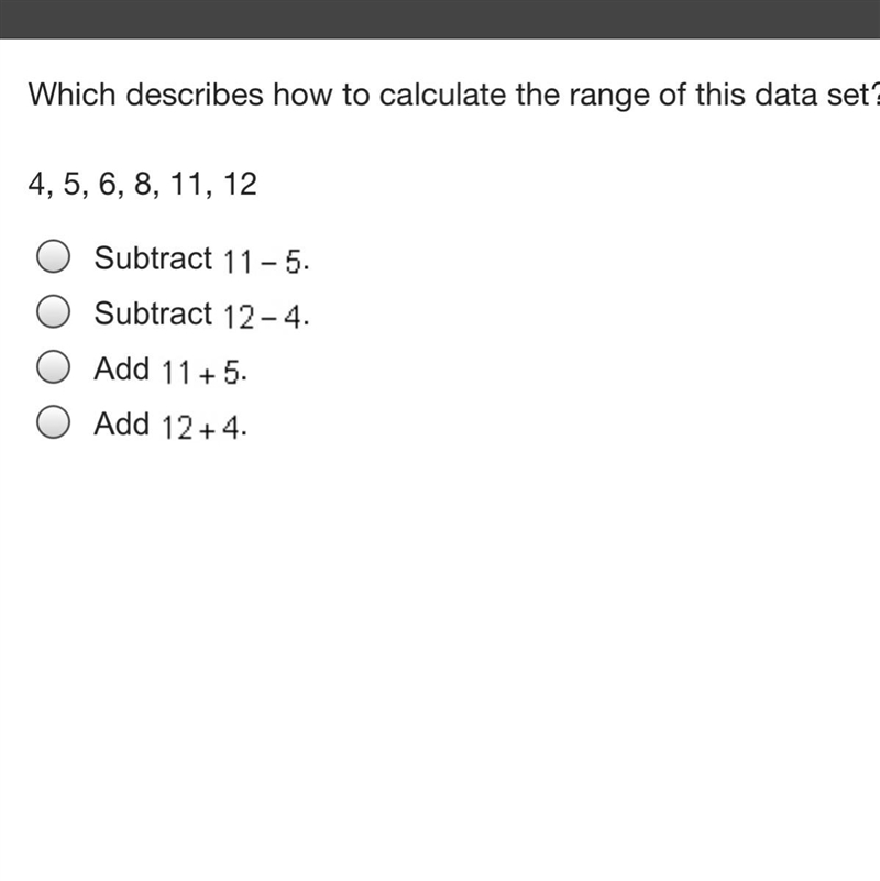 I need helpppppp, which describes how to calculate the range of this data set-example-1