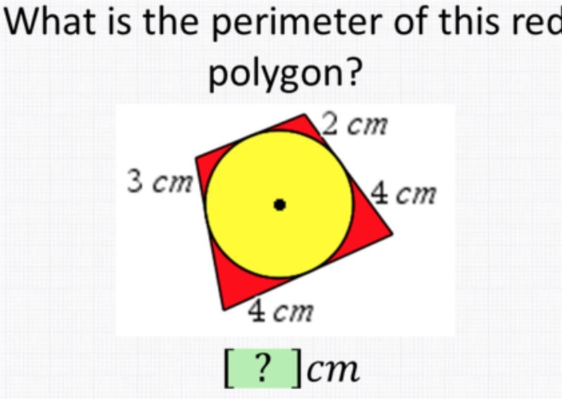 PLEASE ANSWER ASAP DETAILS ARE BELOW what is the perimeter of this red polygon?-example-1