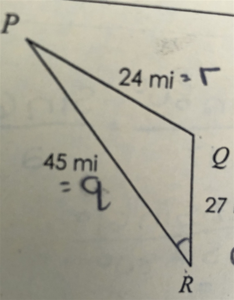 Use the Law of Sines and/ or the Law of Cosines to solve each triangle round to the-example-1