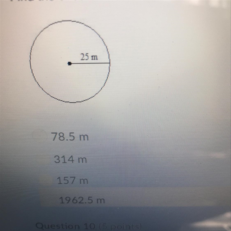 Find the circumference of the circle to the nearest tenth. Use 3.14 for pi.-example-1