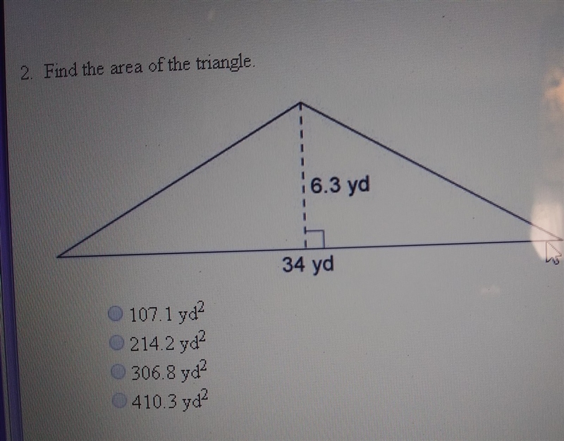 Find the area of the triangle ​-example-1