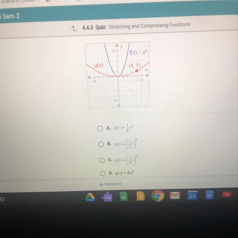 F(x)=x^2. What is g(x)-example-1