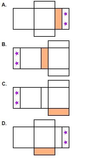 Which net folds to make the prism shown? 2nd picture has the letter choice-example-2