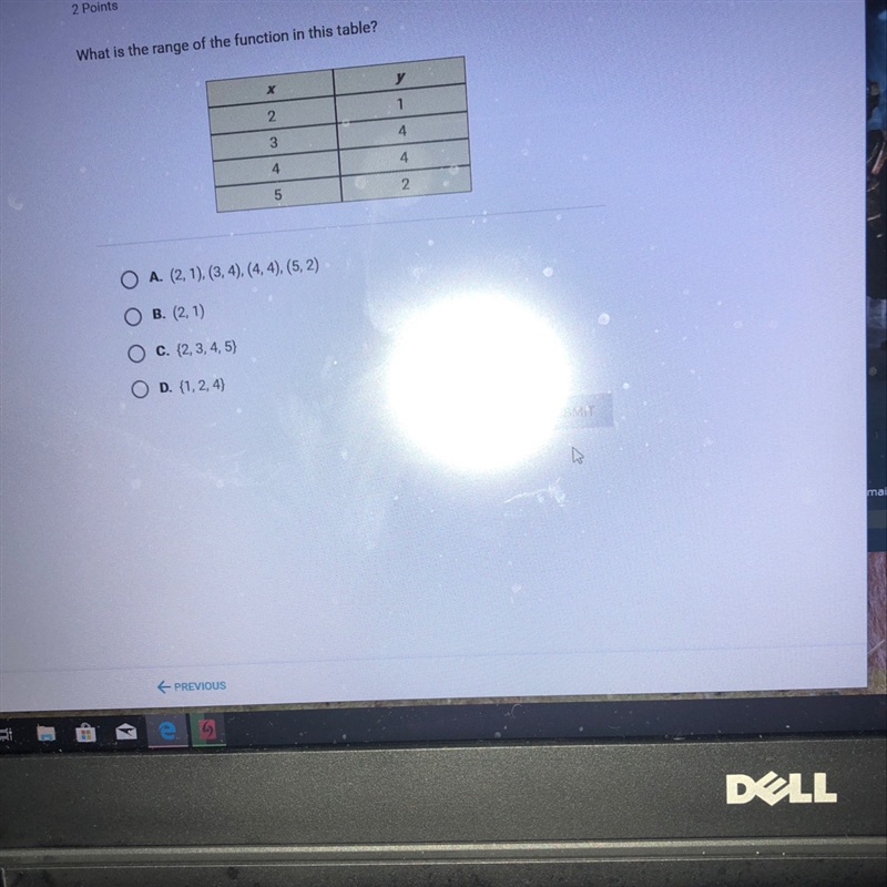 What is the range of the function in this table-example-1