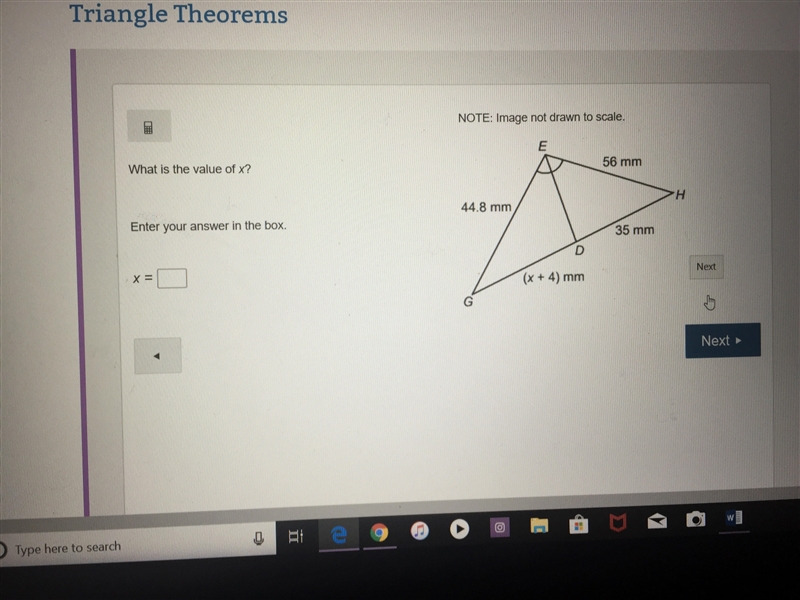 1. What is the value of x ? Enter your answer in the box 2. What is the value of x-example-3