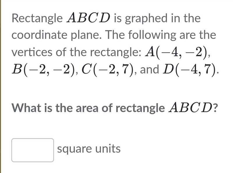 What is the area of rectangle ABCD?​-example-1