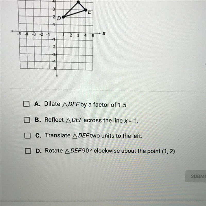 Which transformations would result in a geometric figure that is exactly the same-example-1