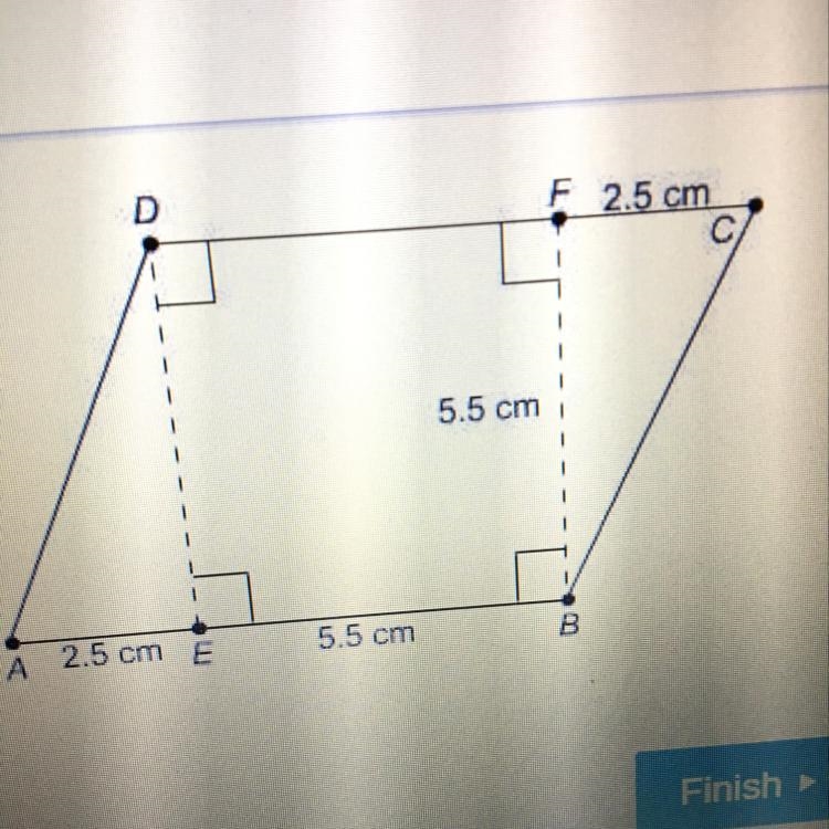 What’s the area A. 64 B. 44 C. 30.25 D. 13.75-example-1