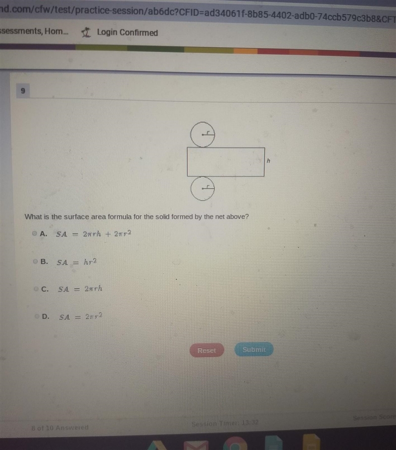 IM LITERALLY ALMOST DONE CAN SOMEONE PLS TELL ME WHAT THE SURFACE AREA FORMULA IS-example-1